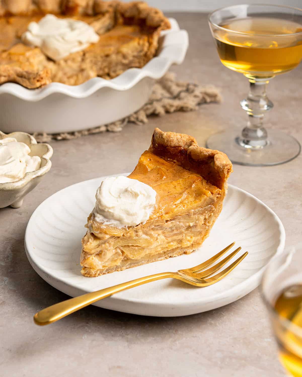 apple cider custard pie